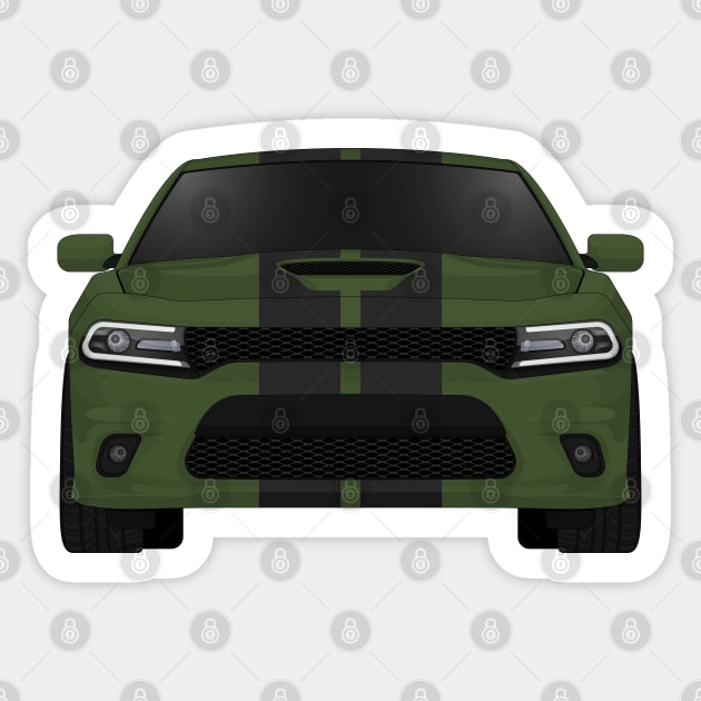 Charger F8-Green + Stripes Sticker by VENZ0LIC